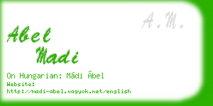 abel madi business card
