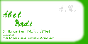 abel madi business card